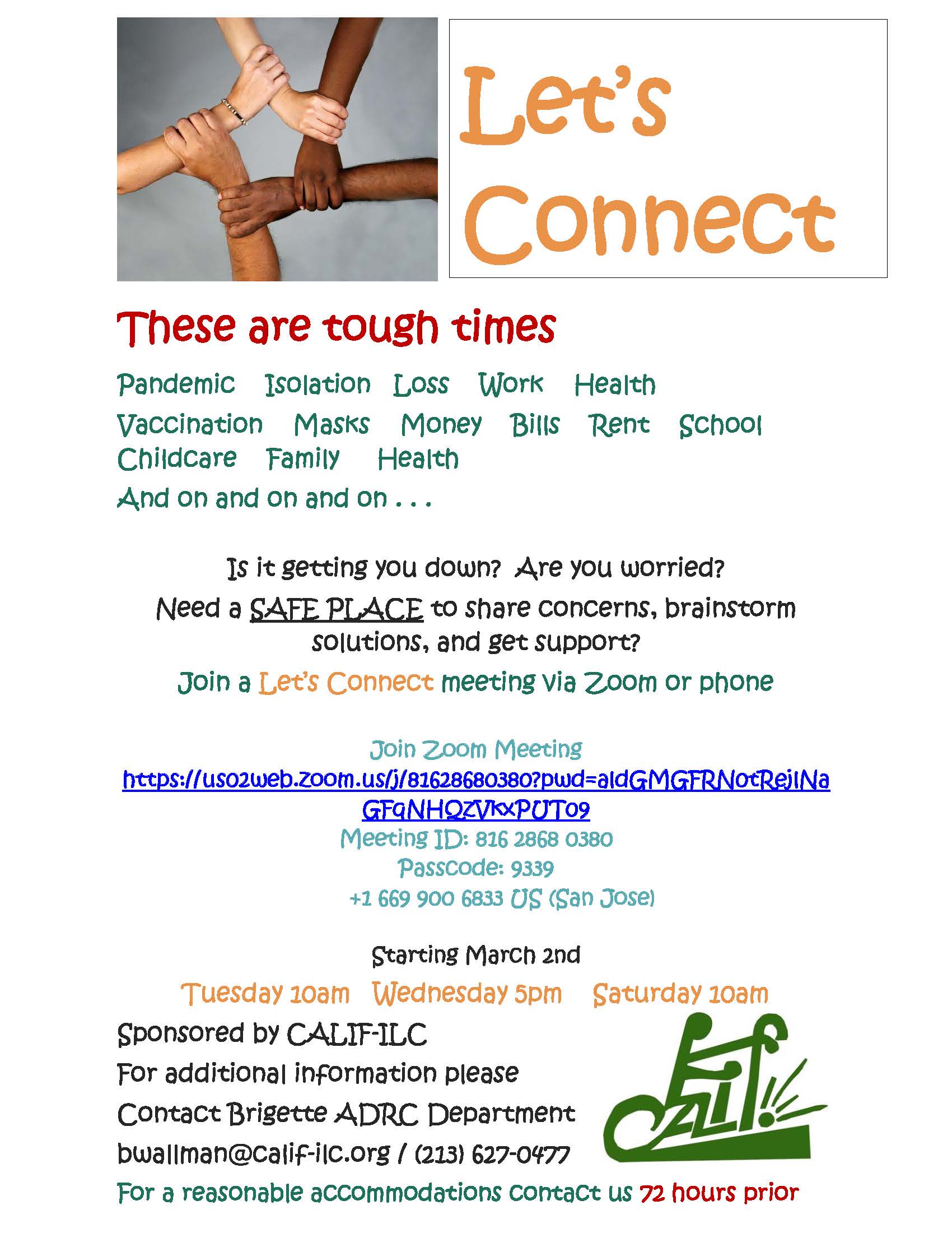 Lets Connect – Communities Actively Living Independent & Free